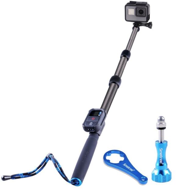 Smatree SmaPole S2C Carbon Fiber Extendable Pole +WiFi Remote Controller Housing for GoPro Hero 4