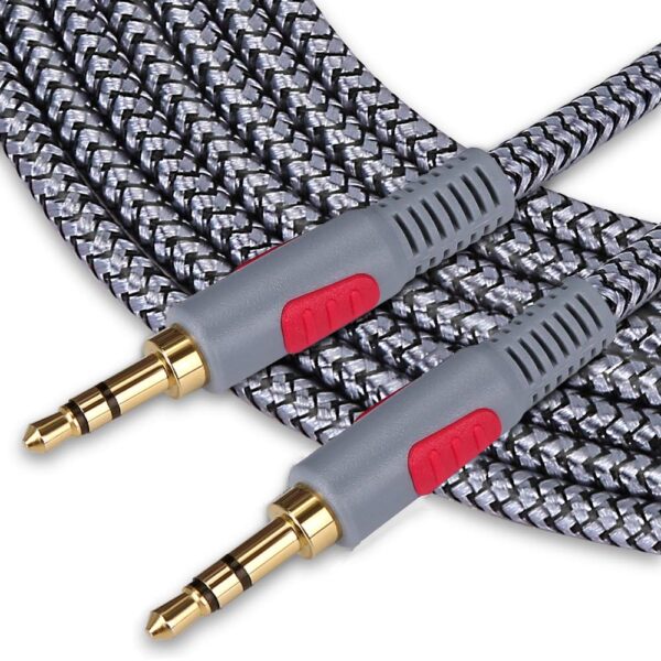 AUX Cable 10 ft-Ruaeoda Foil Braid Shielding 3.5mm Stereo Audio Cable Male to Male Nylon Braided Long AUX Cord