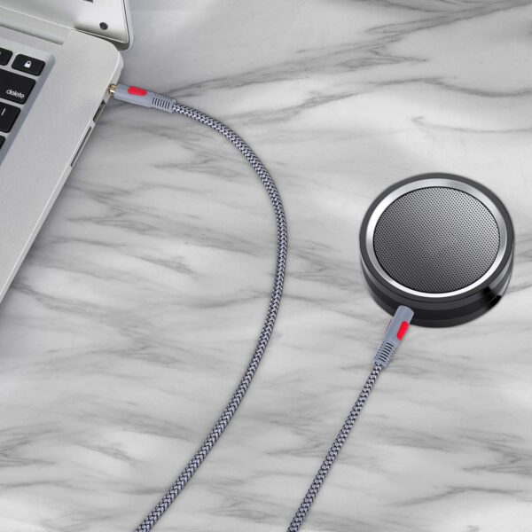 AUX Cable 10 ft-Ruaeoda Foil Braid Shielding 3.5mm Stereo Audio Cable Male to Male Nylon Braided Long AUX Cord - Image 3