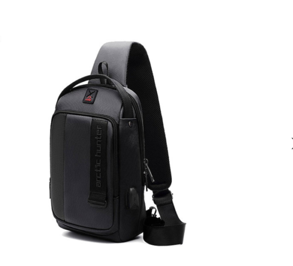 Arctic Hunter XB00100 Men Chest Bag USB Charging Sling Bag Waterproof