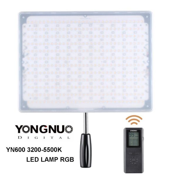 Yongnuo YN600 RGB Pro LED Video photo Ultra Thin light 3200-5500K for Nikon Canon