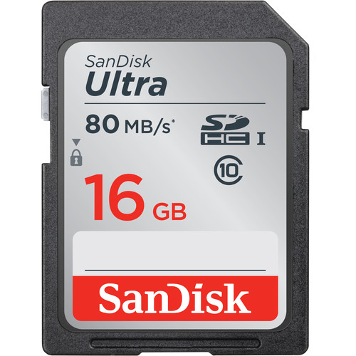 SanDisk Ultra 80MB-s UHS-I SDHC Memory Card (Class 10)