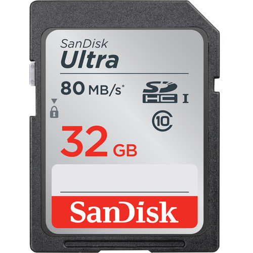 ⁦SanDisk Ultra 80MB-s UHS-I SDHC Memory Card (Class 10)⁩ - الصورة ⁦2⁩