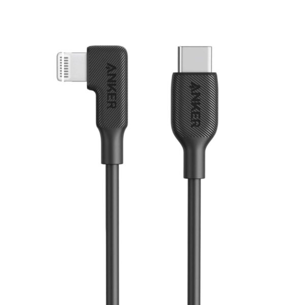 Anker USB-C to 90 Degree Angle Lightning Cable 6ft- Black Iteration