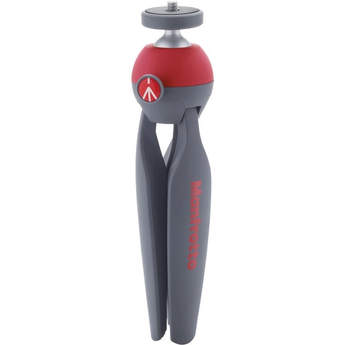Manfrotto PIXI Mini Table Top Tripod (Red & Gray) - Image 2