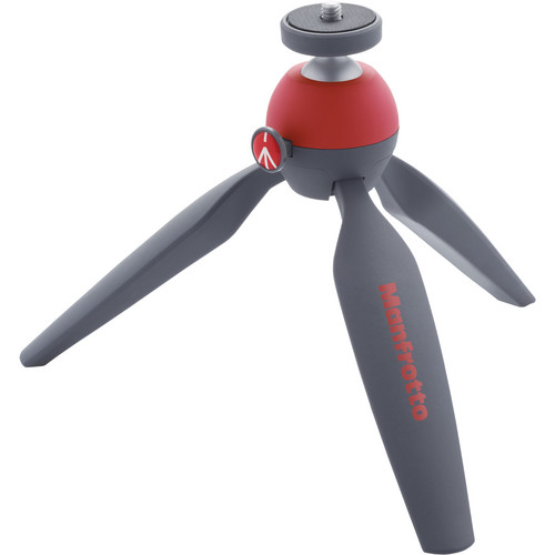 Manfrotto PIXI Mini Table Top Tripod (Red & Gray)