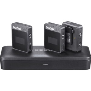 Godox MoveLink II M2 Compact 2-Person Wireless Microphone System for Cameras Smartphones with 3.5mm (2.4 GHz- Black)