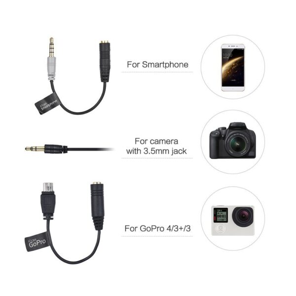 Comica CVM-D02 Dual-head Lavalier Microphone Clip-on mini Omnidirectional Condenser mic interview microphone - Image 6