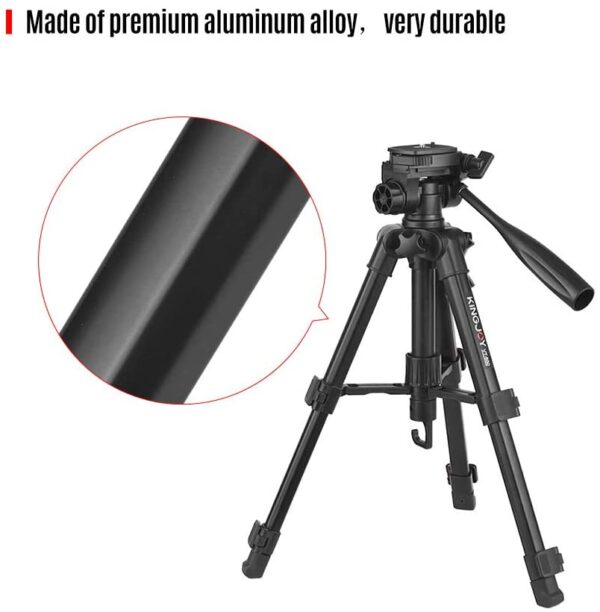 Kingjoy VT-850 28 Inch 3 Section Aluminum Alloy Professional Camera Tripod - Image 4