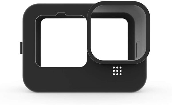 FitStill Silicone Sleeve Case for Hero 10- 9 Black- Battery Side Cover- Lens- Caps- Screen Protectors- Lanyard Accessories Kit - Image 9