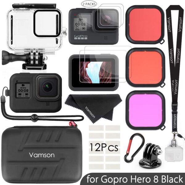 Vamson Accessories Kit for Gopro Hero 8 Black