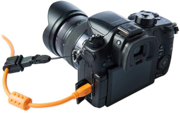Tether Tools TetherPro USB 2.0 to Mini-B 8-Pin Cable- (4.6m)- High-Visibility Orange - Image 4
