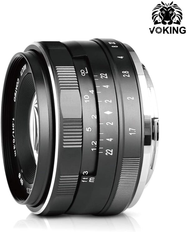 ⁦Voking 35mm F1.7 Manual Focus Lens for Micro MFT Panasonic and Olympus Digital Mirrorless Cameras⁩ - الصورة ⁦3⁩