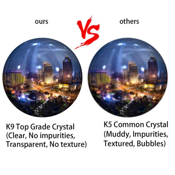 ⁦Photograph Crystal Ball with Stand and Pouch(80mm/3.15inch Set- K9 Clear)⁩ - الصورة ⁦6⁩