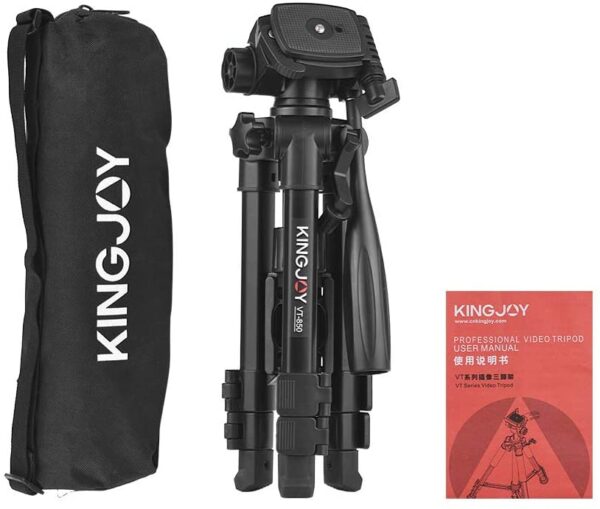 Kingjoy VT-850 28 Inch 3 Section Aluminum Alloy Professional Camera Tripod - Image 6