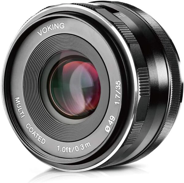Voking 35mm F1.7 Manual Focus Lens for Micro MFT Panasonic and Olympus Digital Mirrorless Cameras