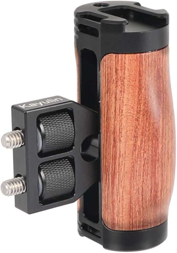 Kayulin Wooden Handle Grip for Camera Shooting Accessories with Cold Shoe Mount - Image 6
