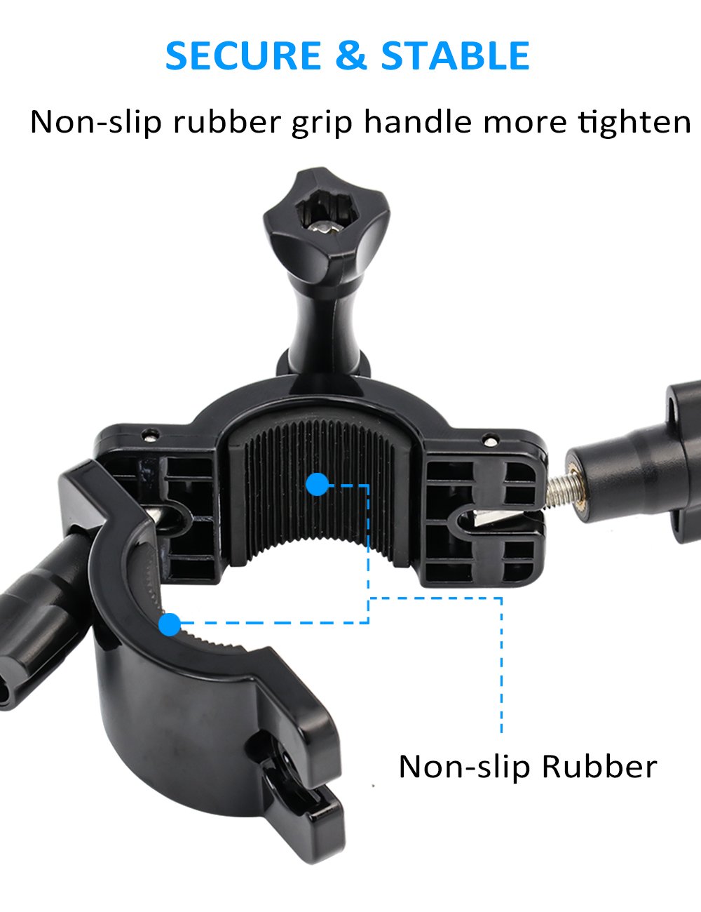 Motorcycle Handlebar Mount for Gopro Hero 7 6 5 4 3+ 3 - الصورة 3