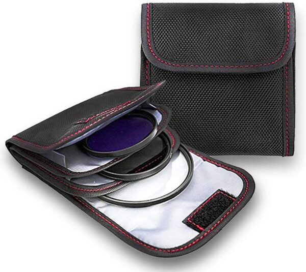 Filter Case- 2PCS 3-Pocket Camera Lens Filter Carry Case