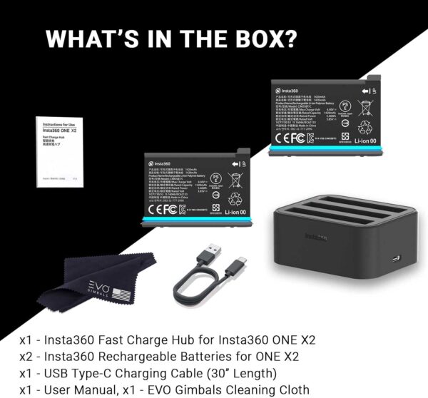 Insta360 ONE X2 Battery Fast Charge Hub Bundle - Image 6