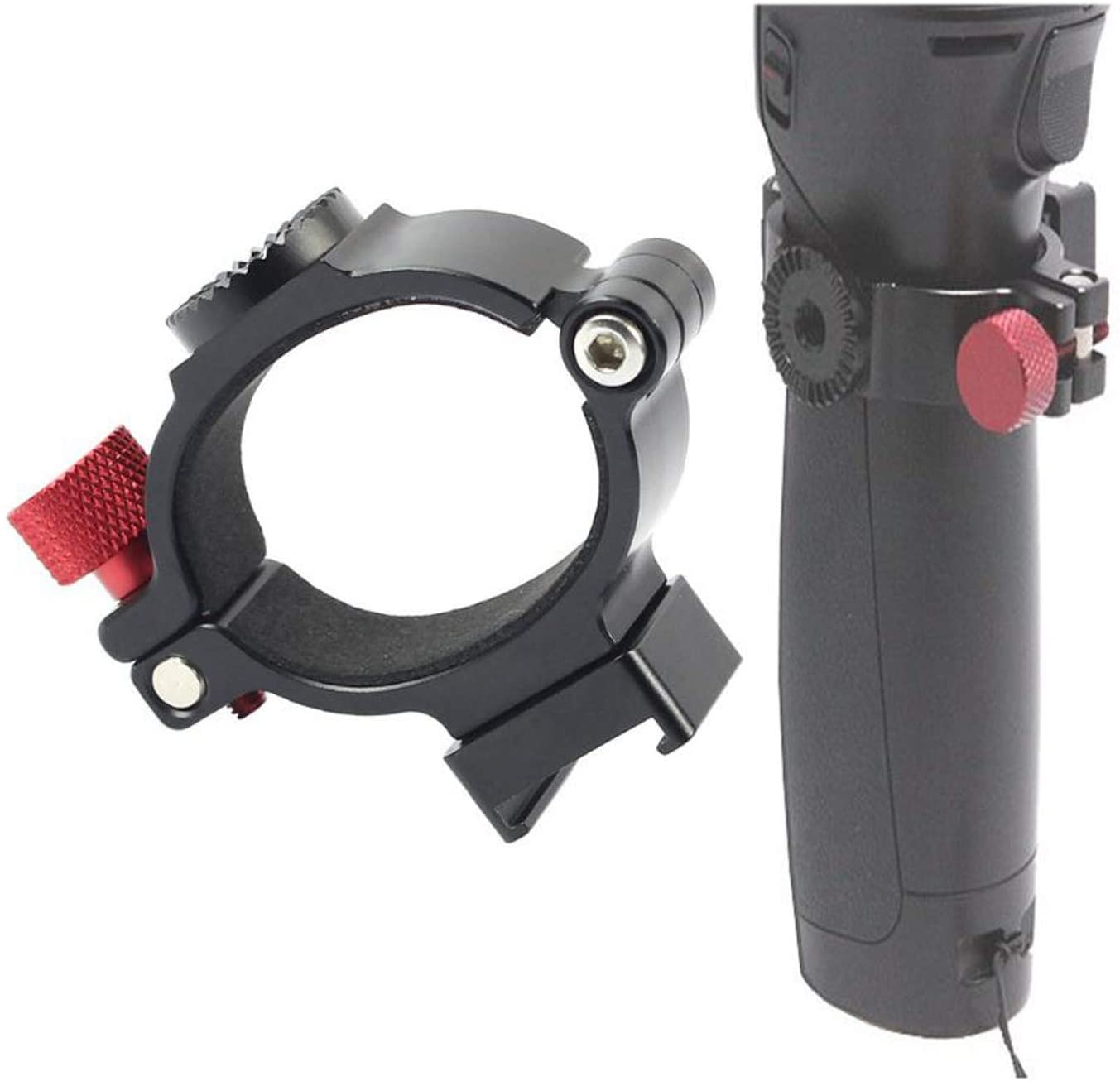 thumbnail image 2 of Gimbal Extension Mount Hand Grip Clip Cold Adapter 1/4" For DJI OSMO Mobile 2 3 4 5 OM5 OM6 OSMO 7/7P Mic Light Monitor Holder 2 of 9