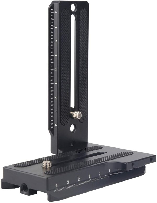 AFFVO L Bracket Vertical Plate Support Holder for Zhiyun Weebill-Weebill S-Crane 2-Crane 3-3S and Video Cameras- Left and Right Switchable