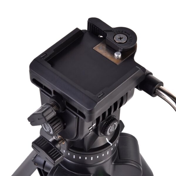 Kingjoy VT-1500 (166cm) Camera Video Tripod Aluminum Alloy with Fluid Drag Pan Tilt Head - Image 2