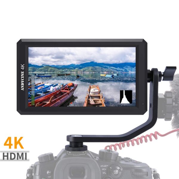 ANDYCINE A6 5.7inch HDMI Field Monitor 1920x1080 DC 8V Power Output Swivel Arm for Sony-Nikon-Canon DSLR and Gimbals