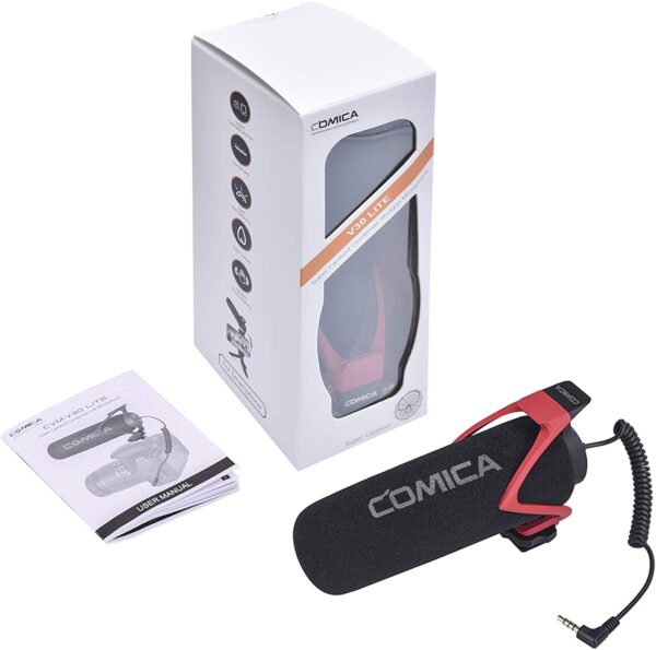 Comica CVM-V30 LITE Video Microphone Super-Cardioid Condenser On-Camera Shotgun Microphone - Image 6