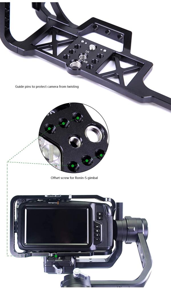 Lanparte BMPCC-4K Blackmagic Design Pocket Cinema Camera 4K Full Camera Cage with Free Samsung SSD Mount - Image 2