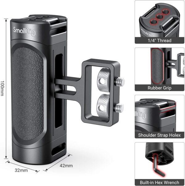 ⁦SmallRig Mini Side Handle with Dual 1-4inch-20 Screw Mount⁩ - الصورة ⁦6⁩