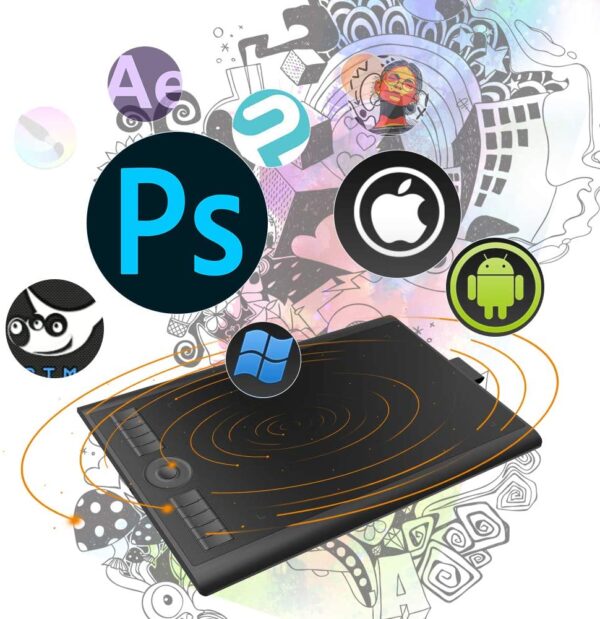 GAOMON M10K PRO 10 x 6.25 Inches Art Digital Graphic Tablet. - Image 7