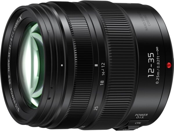⁦PANASONIC LUMIX G X VARIO II PROFESSIONAL LENS- 12-35MM- DUAL I.S. 2.0 WITH POWER OPTICAL I.S.- MIRRORLESS MICRO FOUR THIRDS- H-HSA12035 (2017 Model - USA BLACK)⁩ - الصورة ⁦3⁩