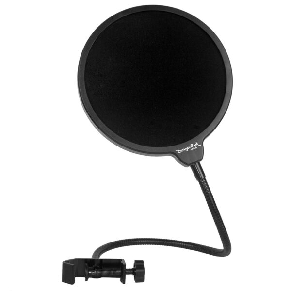 Dragonpad USA 6inch Microphone Studio Pop Filter with Clamp – Black