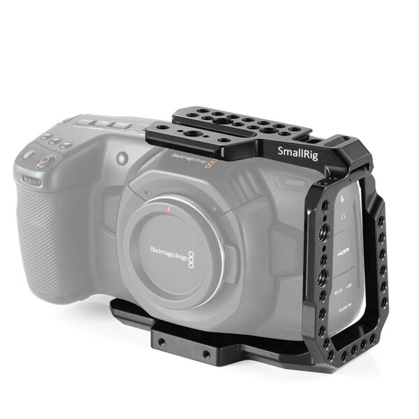 SMALLRIG BMPCC 4K Half Cage - Half Cage with Anti-Twist Mechanism and Built-in NATO Rails - 2254