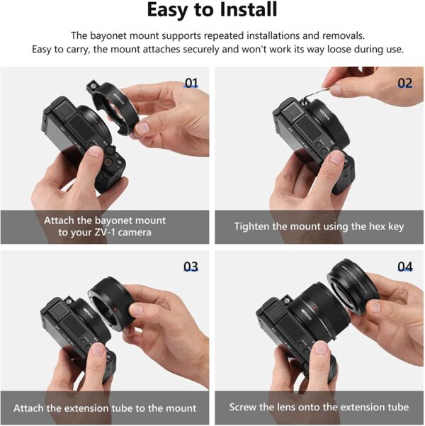 Neewer Wide Angle Lens Compatible with Sony ZV1 Camera - Image 6
