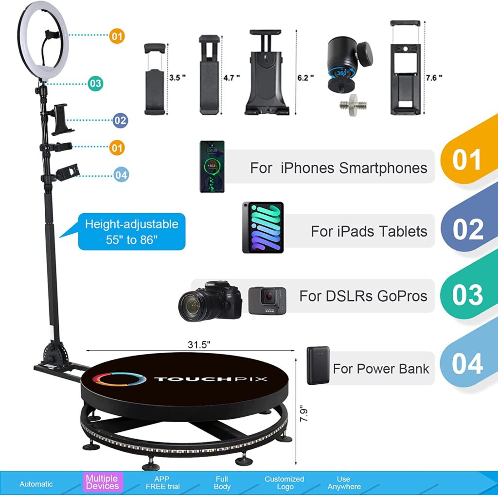 TouchPix 360 Photo Booth 360 Video Booth 360 Platform Remote Control ...