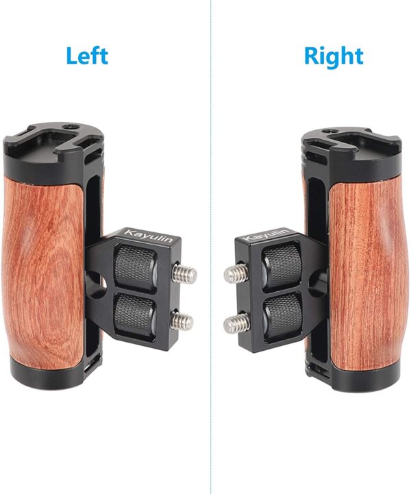 Kayulin Wooden Handle Grip for Camera Shooting Accessories with Cold Shoe Mount - Image 2