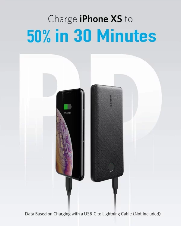 Anker A1231 PowerCore Slim Power Bank- 10000mAh- 1 Port- Black - Image 2