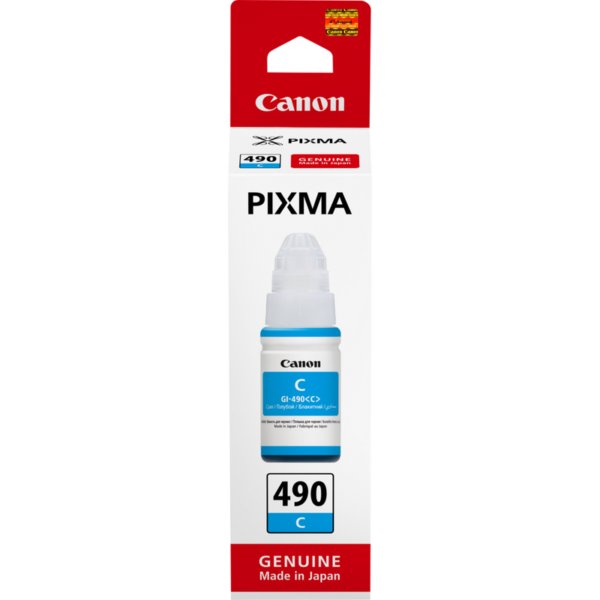 ⁦Canon GI-490 Cyan Ink Bottle⁩ - الصورة ⁦3⁩