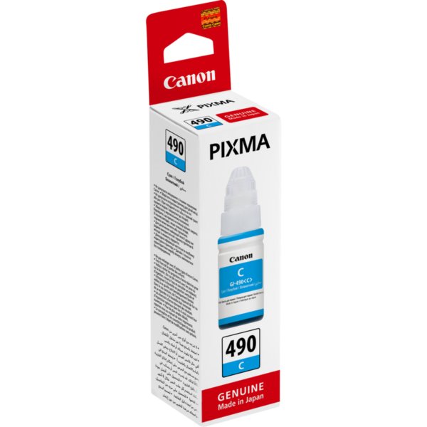 ⁦Canon GI-490 Cyan Ink Bottle⁩ - الصورة ⁦2⁩