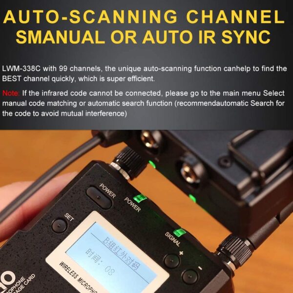 ⁦Wireless Lavalier Microphone System- LENSGO LWM-338C⁩ - الصورة ⁦4⁩