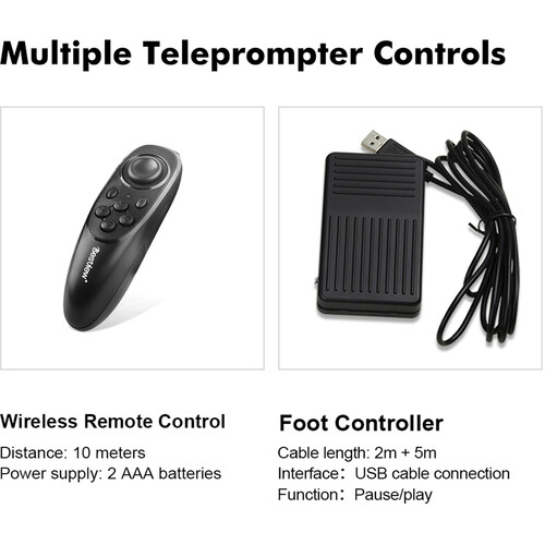 Desview T22 Teleprompter Set with 21.5 Self-Reversing Monitor - الصورة 9
