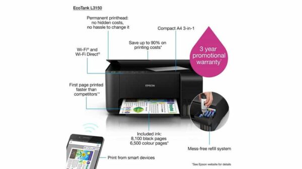 EPSON EcoTank L3150 All-in-One Printer - Image 7