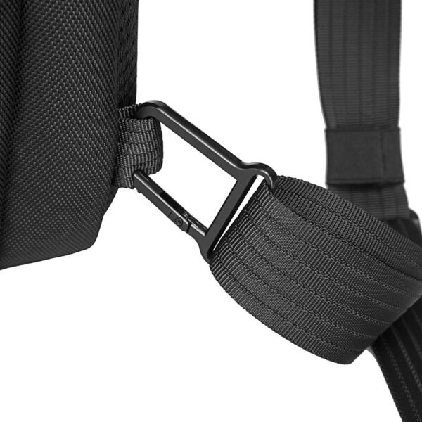 ⁦RAHALA 7086 Men Multifunction Waterproof Crossbody Shoulder Backpack- Black⁩ - الصورة ⁦7⁩