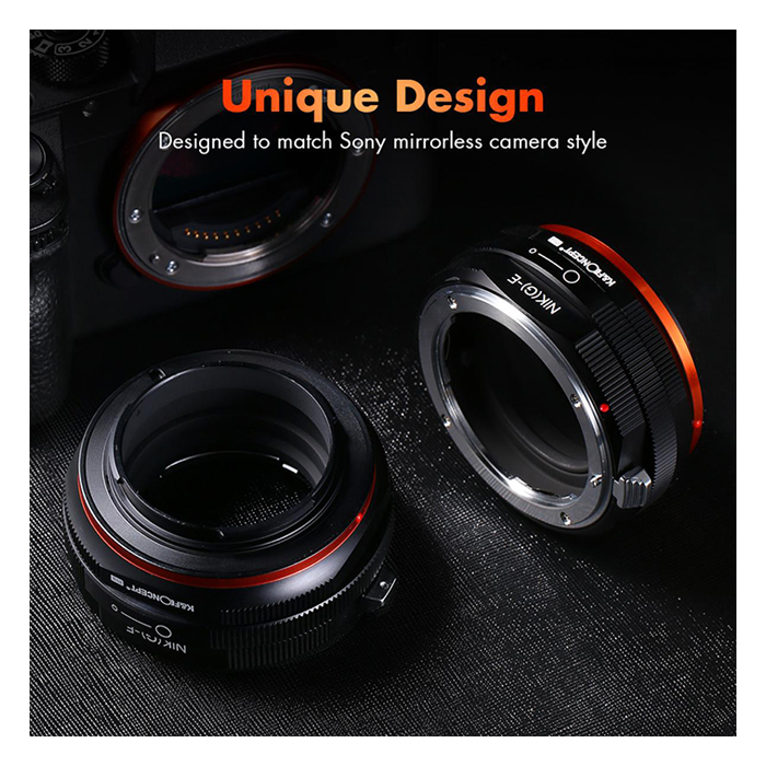 K&F M18105 Nikon (G)-NEX PRO high precision lens adapter {Orange} - Image 7