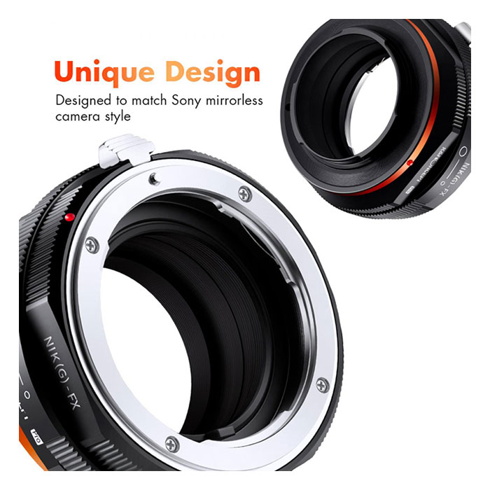 K&F M18115 Nikon G-FX PRO high precision lens adapter {Orange} - Image 5