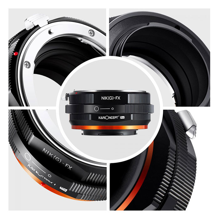 K&F M18115 Nikon G-FX PRO high precision lens adapter {Orange} - Image 3