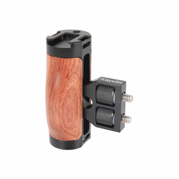 Kayulin Wooden Handle Grip for Camera Shooting Accessories with Cold Shoe Mount