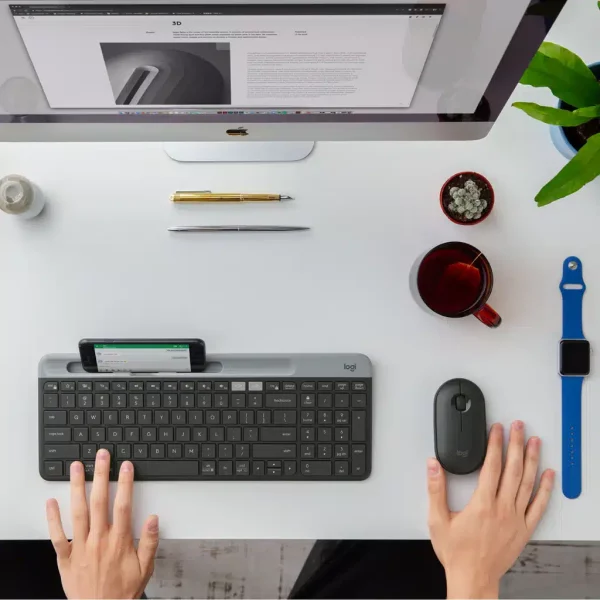 ⁦Logitech K580 Slim Multi Device Wireless Keyboard⁩ - الصورة ⁦2⁩